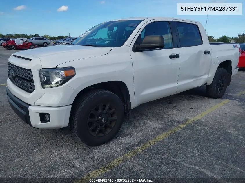 5TFEY5F17MX287331 2021 Toyota Tundra Sr5