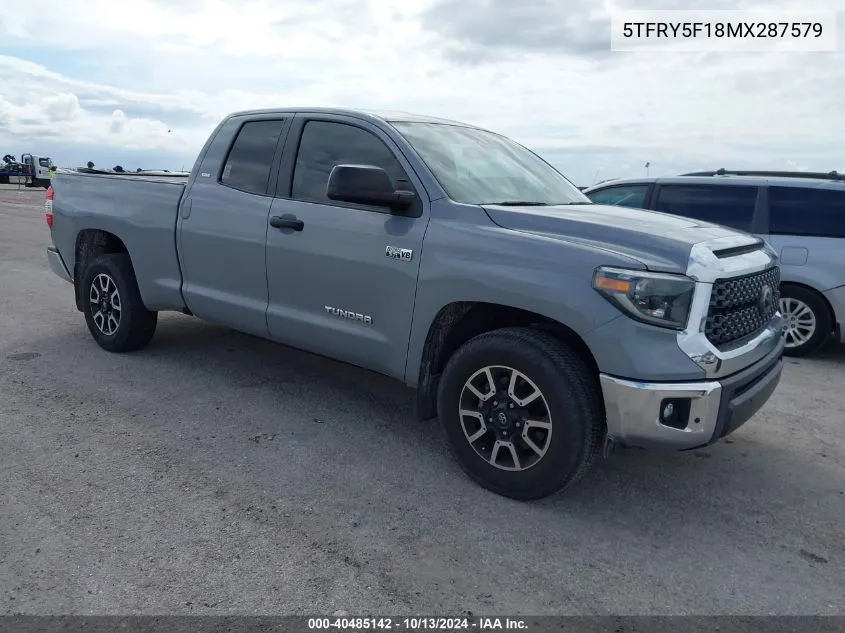 2021 Toyota Tundra Sr5 VIN: 5TFRY5F18MX287579 Lot: 40485142