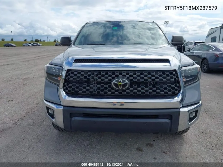 2021 Toyota Tundra Sr5 VIN: 5TFRY5F18MX287579 Lot: 40485142