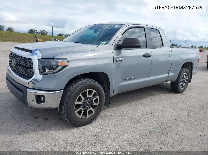 2021 Toyota Tundra Sr5 VIN: 5TFRY5F18MX287579 Lot: 40485142