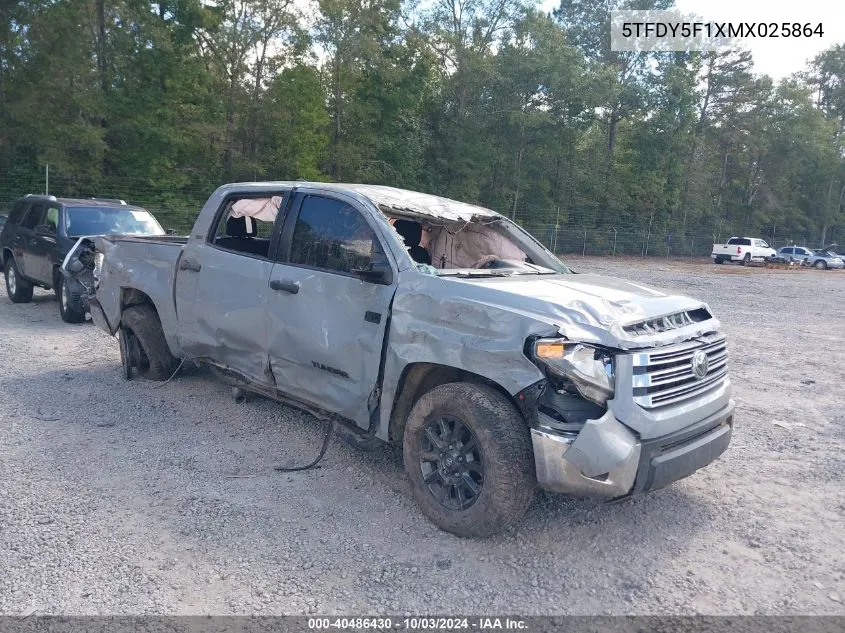 2021 Toyota Tundra Sr5 VIN: 5TFDY5F1XMX025864 Lot: 40486430