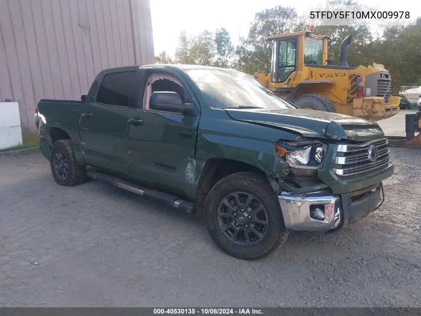 2021 Toyota Tundra Sr5 VIN: 5TFDY5F10MX009978 Lot: 40530135