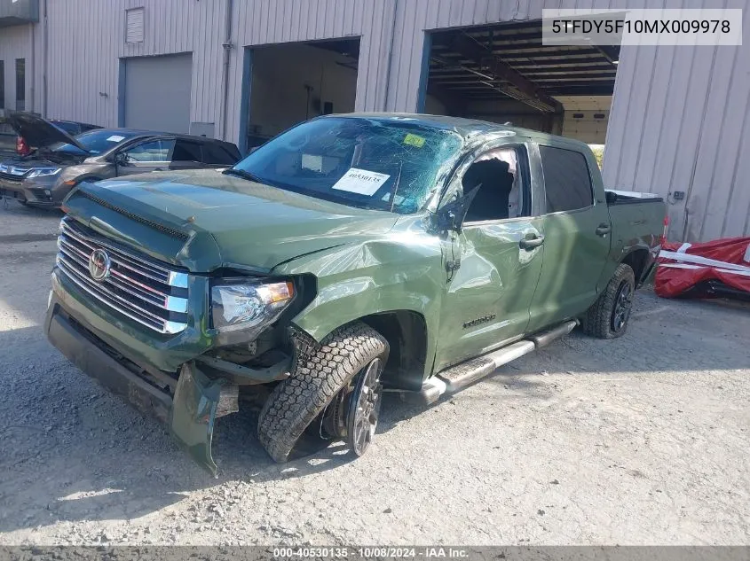 2021 Toyota Tundra Sr5 VIN: 5TFDY5F10MX009978 Lot: 40530135