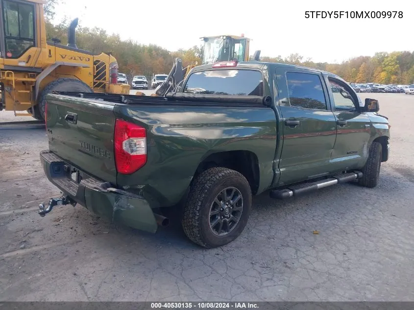 2021 Toyota Tundra Sr5 VIN: 5TFDY5F10MX009978 Lot: 40530135