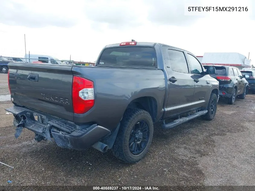 2021 Toyota Tundra Sr5 VIN: 5TFEY5F15MX291216 Lot: 40559237