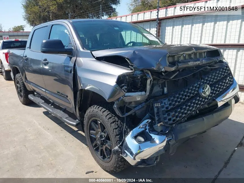 2021 Toyota Tundra Crewmax Sr5/Crewmax Trd Pro VIN: 5TFDY5F11MX001548 Lot: 40560001