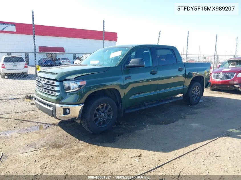 2021 Toyota Tundra Sr5 VIN: 5TFDY5F15MX989207 Lot: 40561821