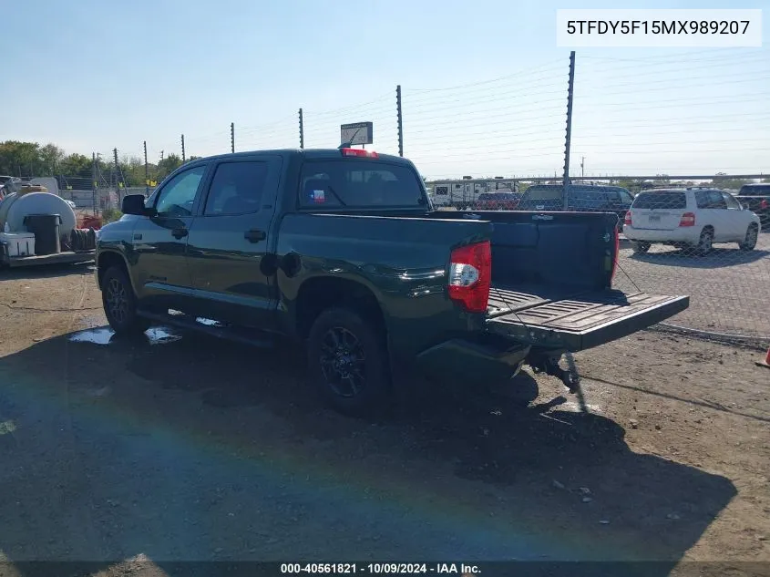 2021 Toyota Tundra Sr5 VIN: 5TFDY5F15MX989207 Lot: 40561821