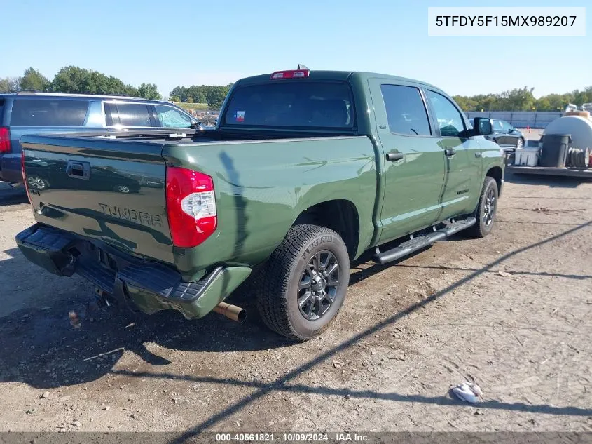 2021 Toyota Tundra Sr5 VIN: 5TFDY5F15MX989207 Lot: 40561821