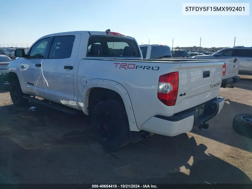 5TFDY5F15MX992401 2021 Toyota Tundra Trd Pro