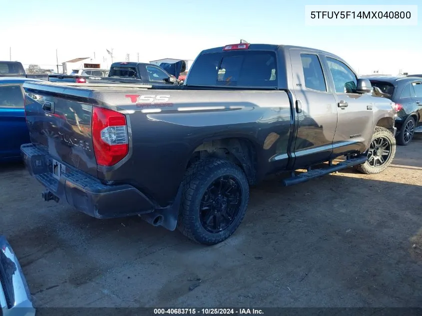 2021 Toyota Tundra Sr5 VIN: 5TFUY5F14MX040800 Lot: 40683715