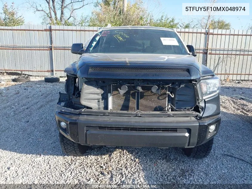 2021 Toyota Tundra Sr5 VIN: 5TFUY5F10MX048974 Lot: 40734006