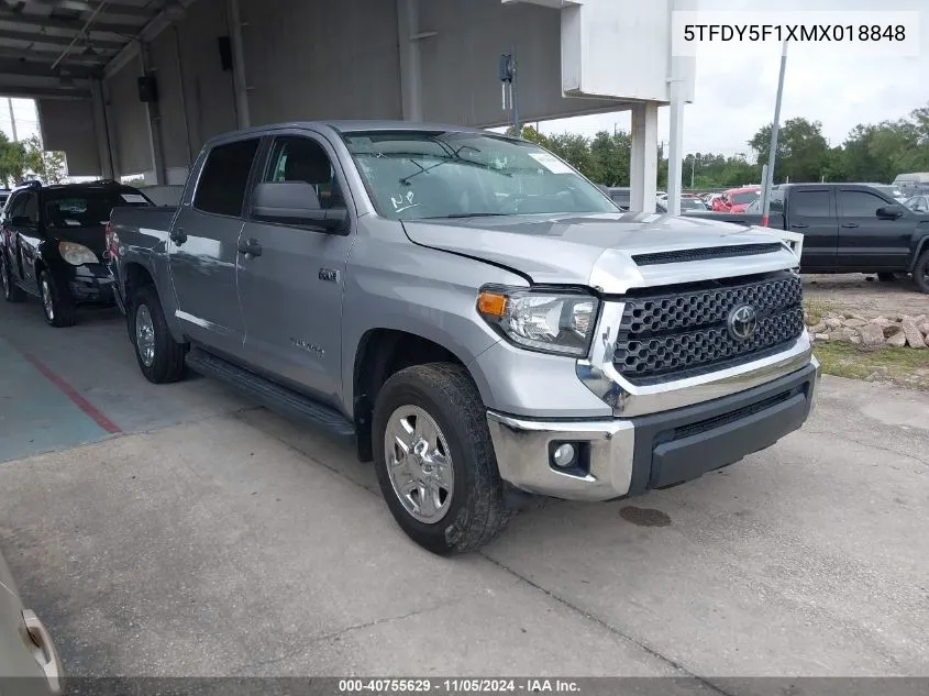 2021 Toyota Tundra Sr5 VIN: 5TFDY5F1XMX018848 Lot: 40755629