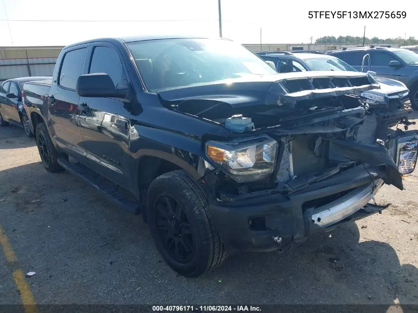 2021 Toyota Tundra Sr5 VIN: 5TFEY5F13MX275659 Lot: 40796171