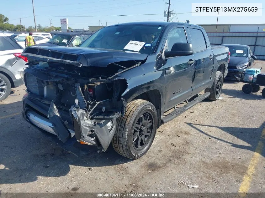 2021 Toyota Tundra Sr5 VIN: 5TFEY5F13MX275659 Lot: 40796171