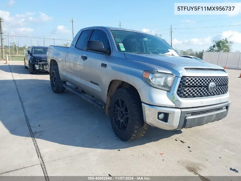 2021 Toyota Tundra Sr5 VIN: 5TFUY5F11MX956737 Lot: 40802540