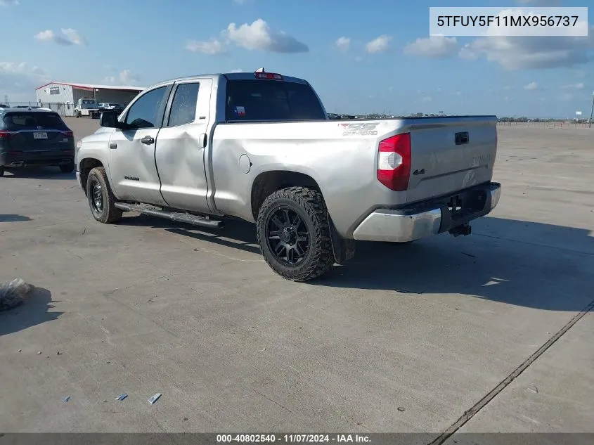 2021 Toyota Tundra Sr5 VIN: 5TFUY5F11MX956737 Lot: 40802540