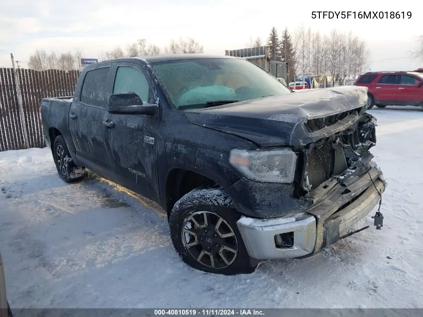 2021 Toyota Tundra Crewmax Sr5/Crewmax Trd Pro VIN: 5TFDY5F16MX018619 Lot: 40810519