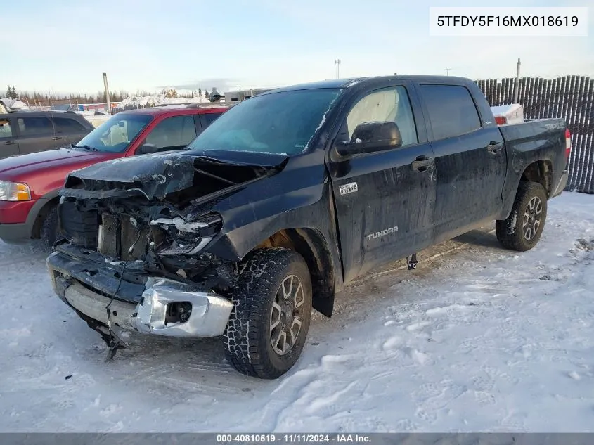 2021 Toyota Tundra Crewmax Sr5/Crewmax Trd Pro VIN: 5TFDY5F16MX018619 Lot: 40810519