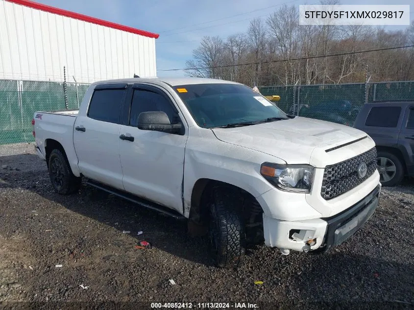 2021 Toyota Tundra Sr5 VIN: 5TFDY5F1XMX029817 Lot: 40852412