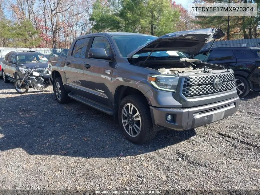 2021 Toyota Tundra Sr5 VIN: 5TFDY5F17MX970304 Lot: 40886403