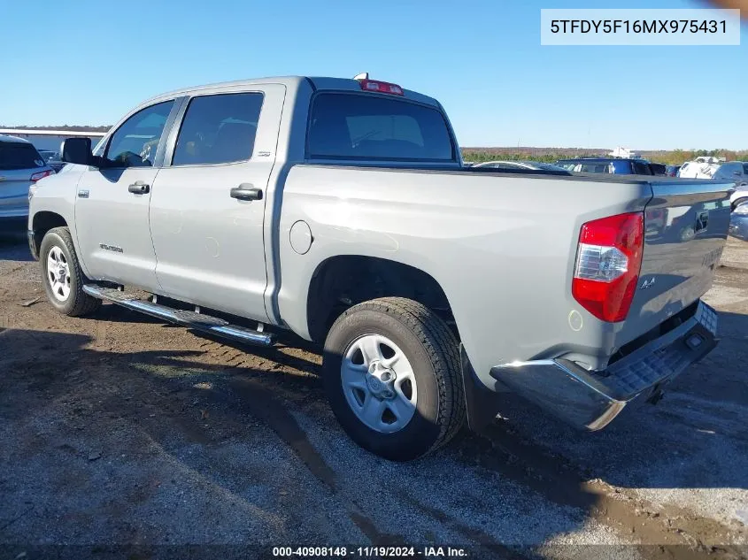 2021 Toyota Tundra Sr5 VIN: 5TFDY5F16MX975431 Lot: 40908148