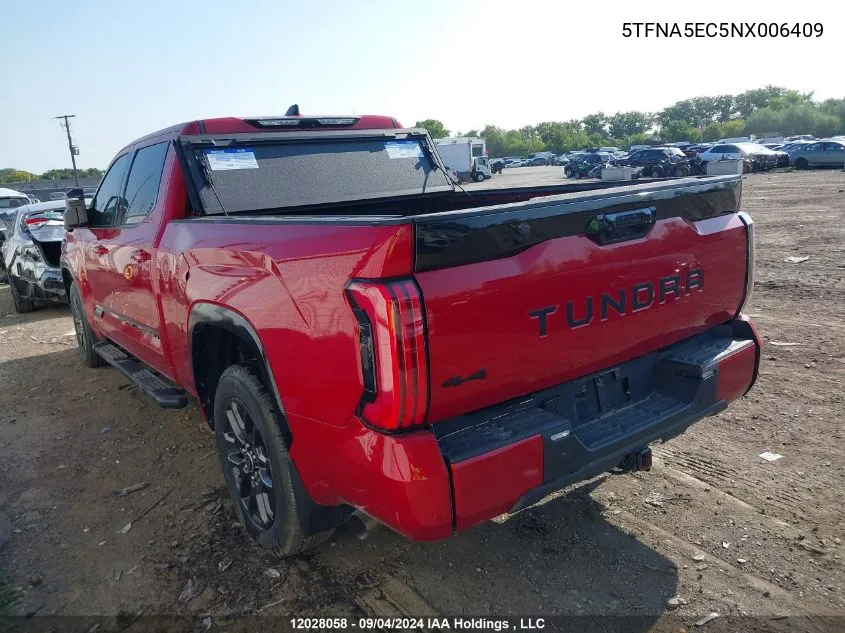 5TFNA5EC5NX006409 2022 Toyota Tundra