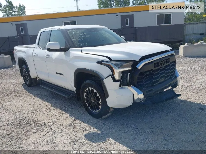 5TFLA5DA7NX048622 2022 Toyota Tundra Sr