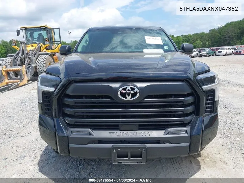 5TFLA5DAXNX047352 2022 Toyota Tundra Sr5