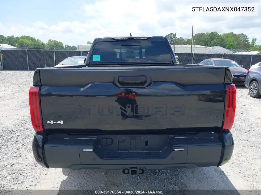 5TFLA5DAXNX047352 2022 Toyota Tundra Sr5