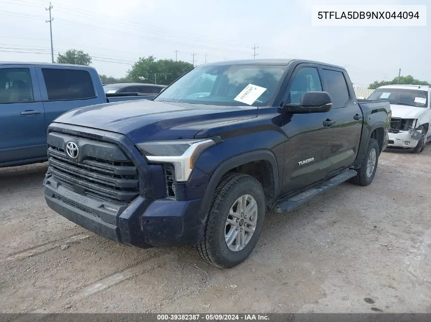 5TFLA5DB9NX044094 2022 Toyota Tundra Sr5