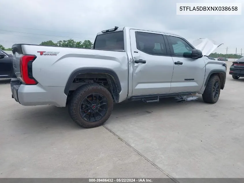 5TFLA5DBXNX038658 2022 Toyota Tundra Sr5