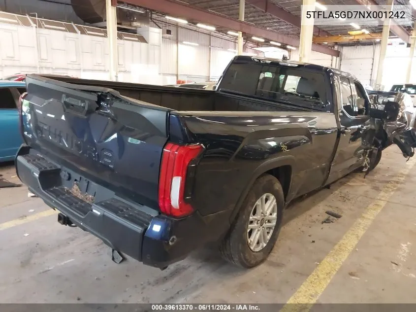 5TFLA5GD7NX001242 2022 Toyota Tundra Sr5