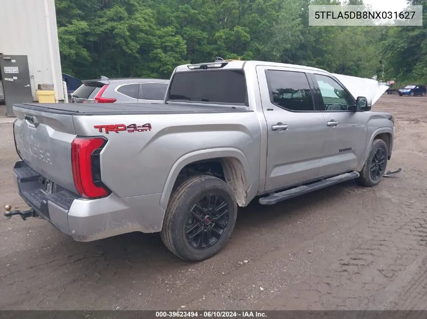 5TFLA5DB8NX031627 2022 Toyota Tundra Sr5