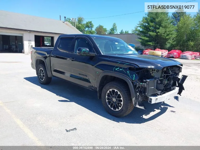 5TFLA5DB5NX019077 2022 Toyota Tundra Sr5