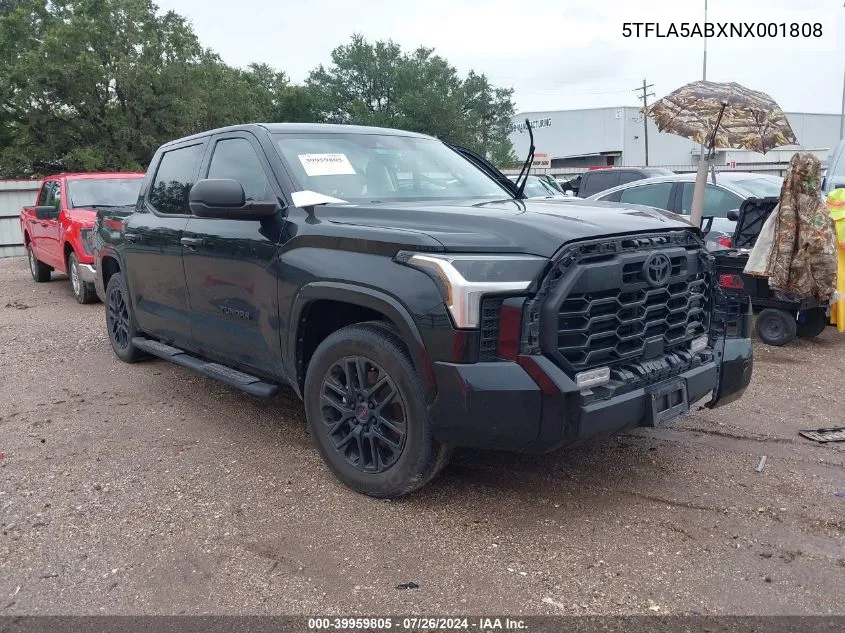 5TFLA5ABXNX001808 2022 Toyota Tundra Sr5