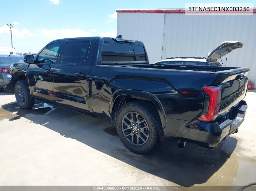 5TFNA5EC1NX003250 2022 Toyota Tundra Platinum