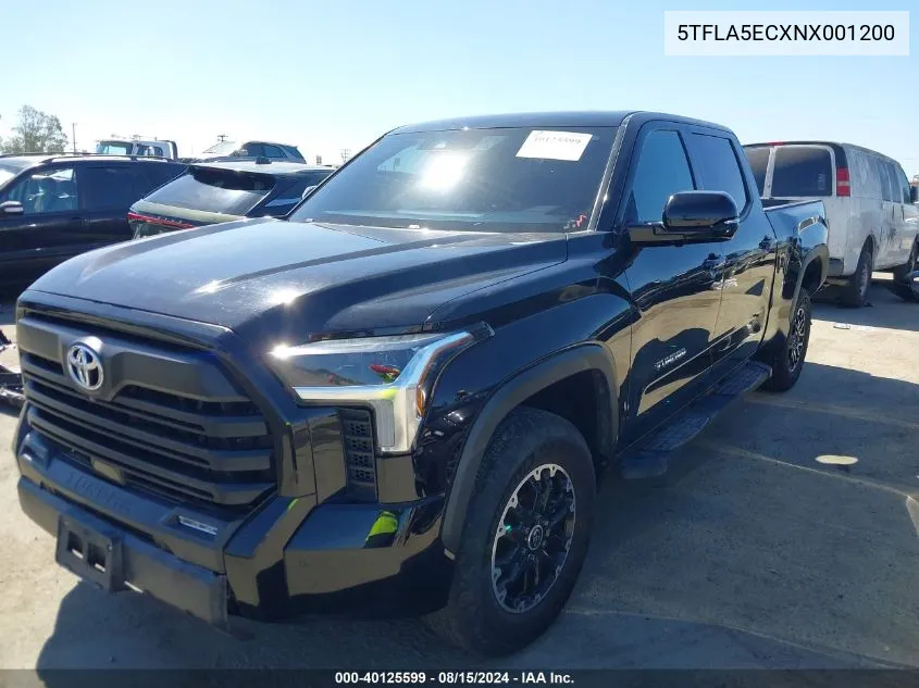 2022 Toyota Tundra Sr5 VIN: 5TFLA5ECXNX001200 Lot: 40125599