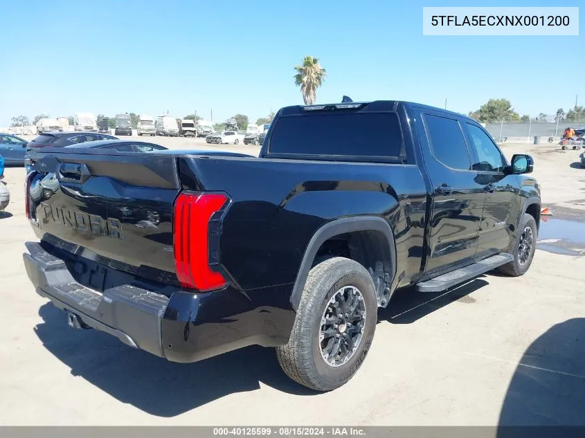 2022 Toyota Tundra Sr5 VIN: 5TFLA5ECXNX001200 Lot: 40125599