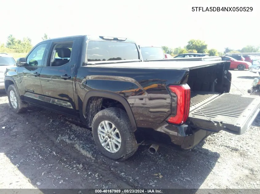 2022 Toyota Tundra Sr5 VIN: 5TFLA5DB4NX050529 Lot: 40167989