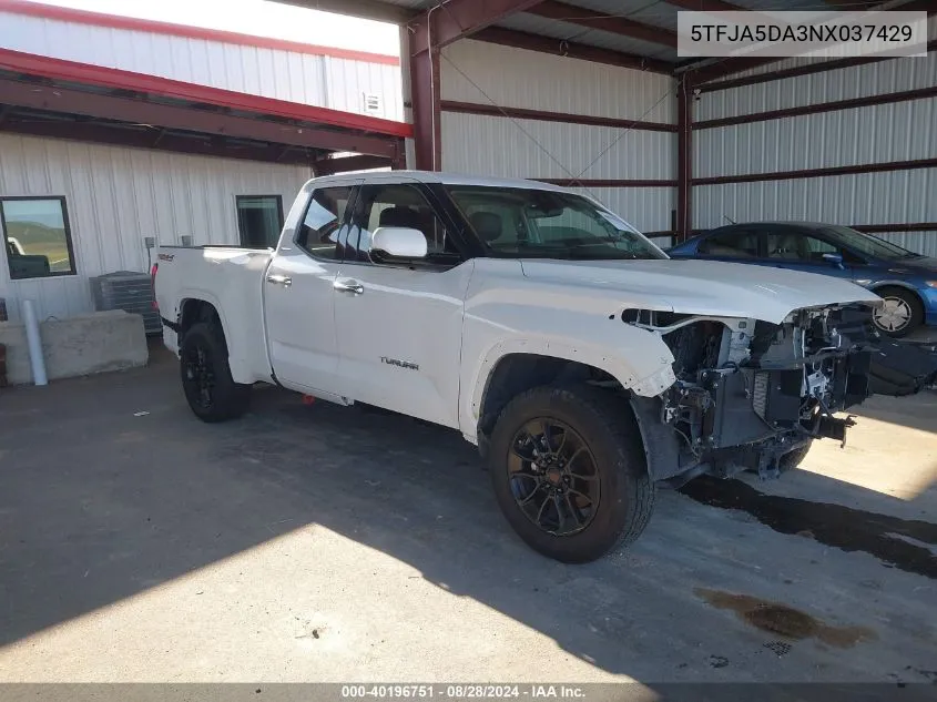 5TFJA5DA3NX037429 2022 Toyota Tundra Limited