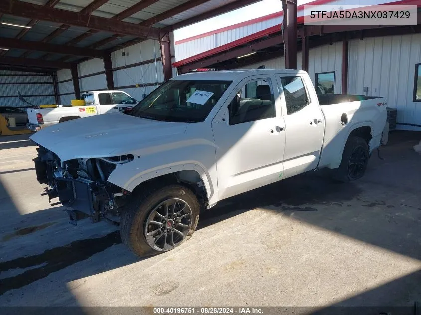 2022 Toyota Tundra Limited VIN: 5TFJA5DA3NX037429 Lot: 40196751