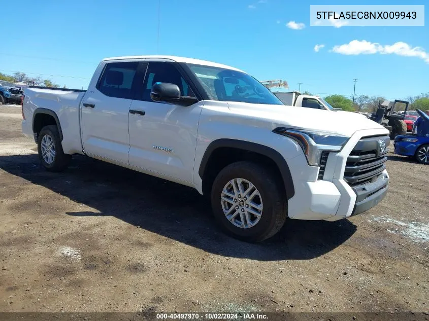 5TFLA5EC8NX009943 2022 Toyota Tundra Sr5