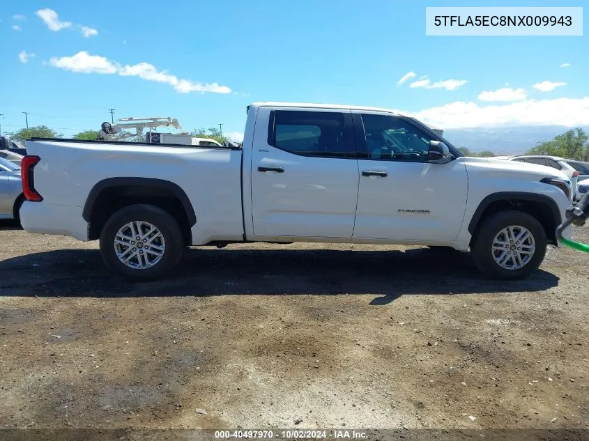 5TFLA5EC8NX009943 2022 Toyota Tundra Sr5