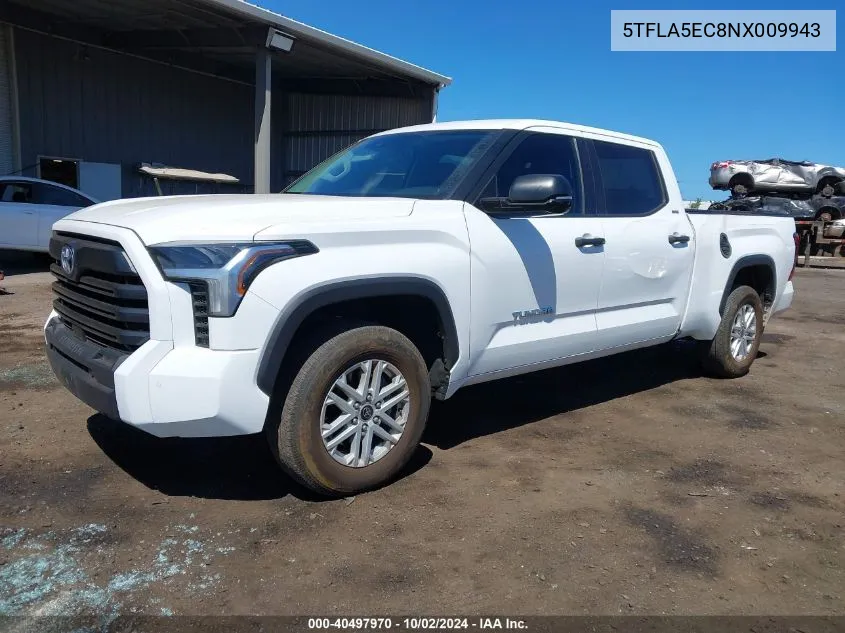 5TFLA5EC8NX009943 2022 Toyota Tundra Sr5