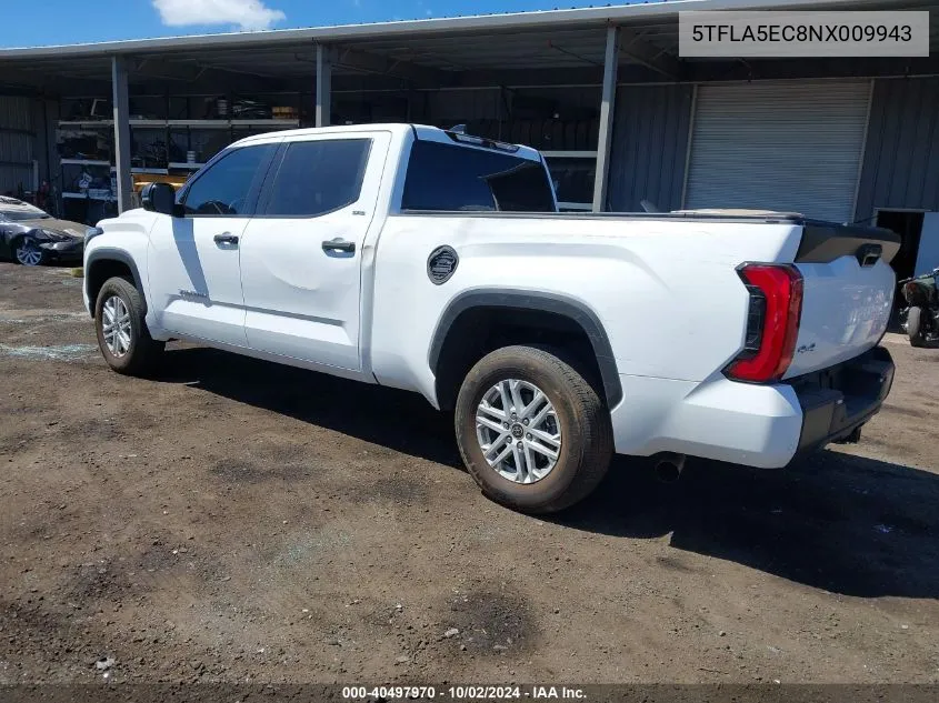 5TFLA5EC8NX009943 2022 Toyota Tundra Sr5