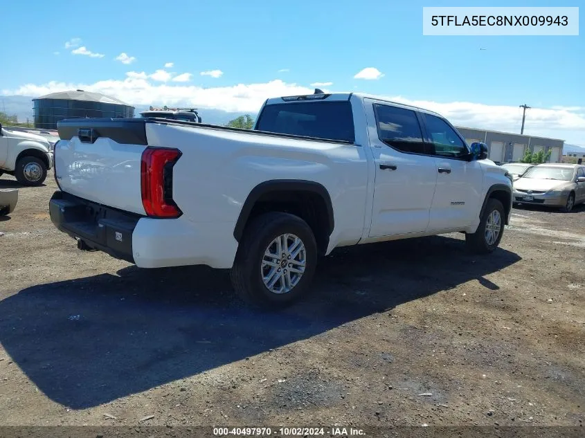 5TFLA5EC8NX009943 2022 Toyota Tundra Sr5