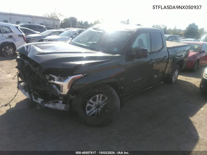 2022 Toyota Tundra Sr5 VIN: 5TFLA5DA9NX050937 Lot: 40507817