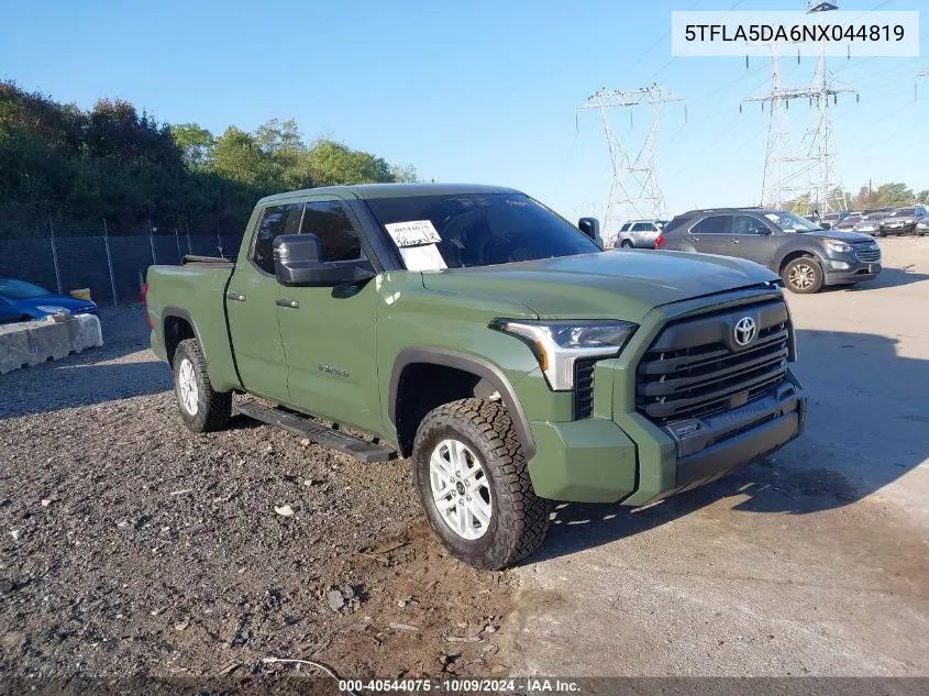 5TFLA5DA6NX044819 2022 Toyota Tundra Double Cab Sr/Double Cab