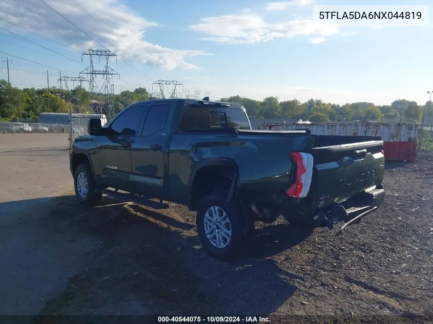 5TFLA5DA6NX044819 2022 Toyota Tundra Double Cab Sr/Double Cab